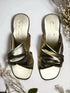 Womens Wrapped in Gold Wedges